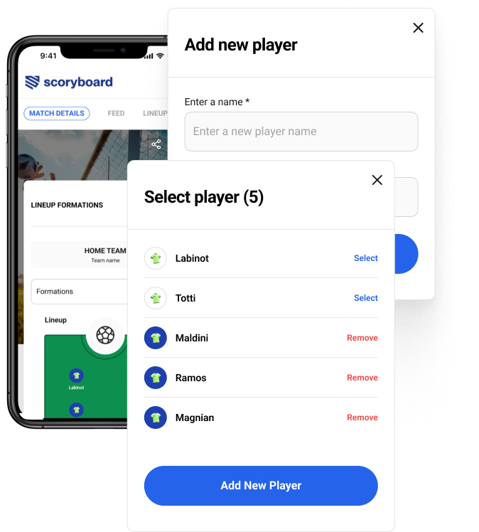 Line-up management interface