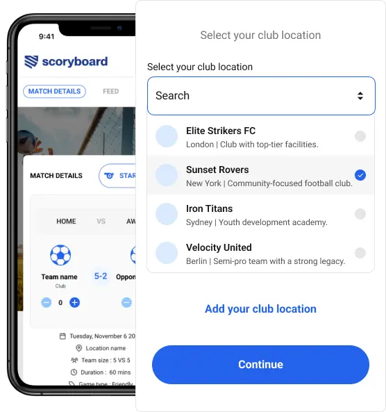 Match organization interface