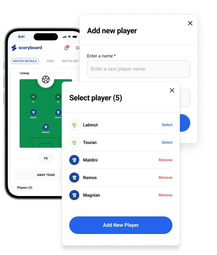 Line-up management interface