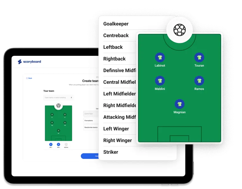 Line-up management interface