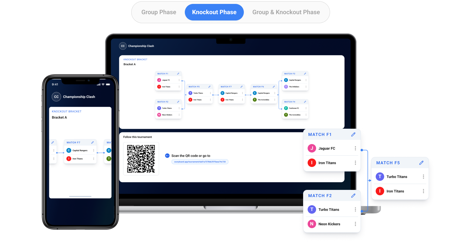 Padel tournament dashboard preview